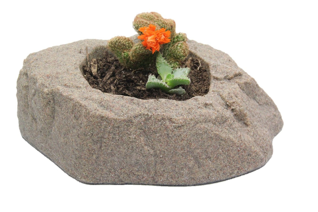 Dekorra Mock Rock Planter & Pet Food Dish - Model 130